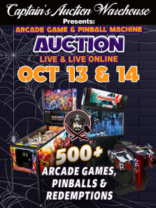 OCTOBER 13th, 14th 2023 ARCADE GAME & PINBALL MACHINE AUCTION EVENT
