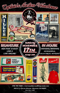 NOVEMBER 17th 2024 KICKOFF LIVE IN-HOUSE & ONLINE SIGNATURE VINTAGE COLLECTIBLES AUCTION EVENT!