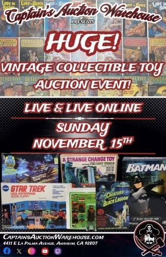 NOVEMBER 15th 2026 **VINTAGE COLLECTIBLE TOY AUCTION EVENT** ALL ONE PRIVATE COLLECTION