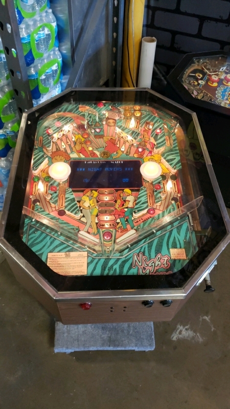 NIGHT MOVES COCKTAIL TABLE PINBALL MACHINE INTL. CONCEPTS PREMIER/GOTTLIEB 1989