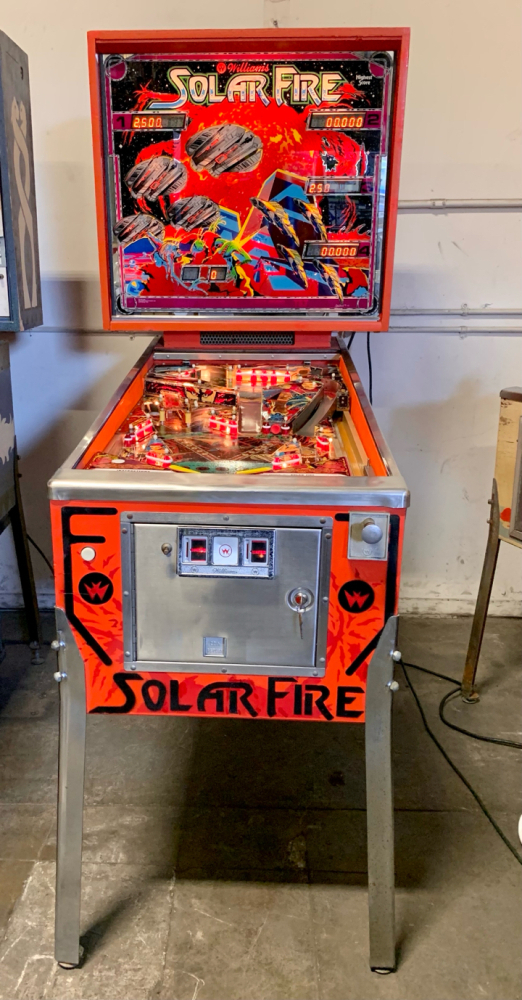 Solar System Pinball Machine SOLAR FIRE CLASSIC PINBALL MACHINE WILLIAMS 1981