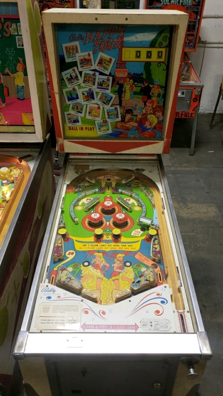 HAPPY TOUR PINBALL MACHINE RARE BALLY 1964