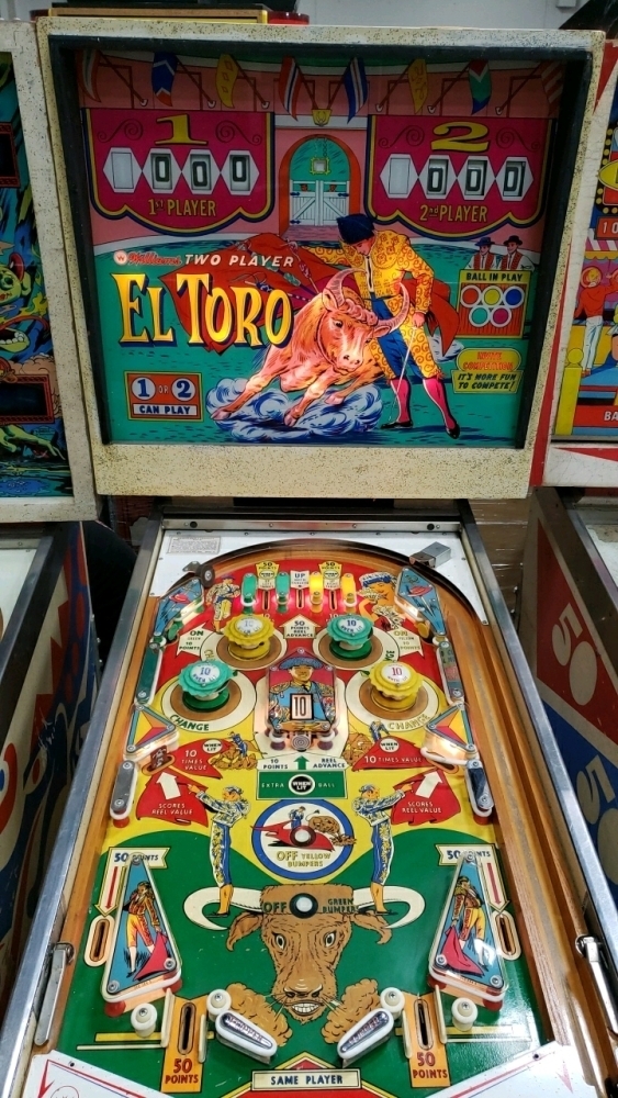 EL TORO CLASSIC PINBALL MACHINE WILLIAMS 1963