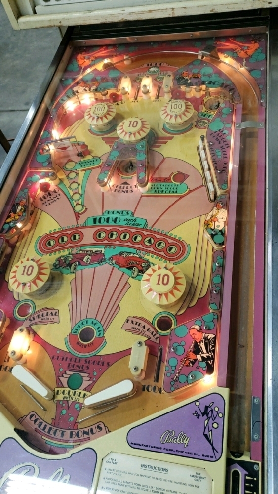 OLD CHICAGO PINBALL MACHINE BALLY 1976 #2