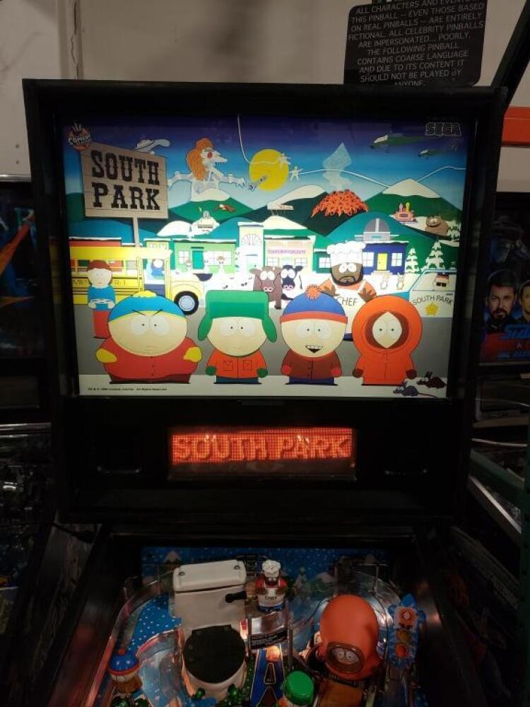 SOUTH PARK COMEDY CENTRAL PINBALL MACHINE