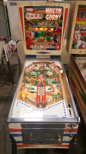 HURDY GURDY PINBALL MACHINE GOTTLIEB 1966