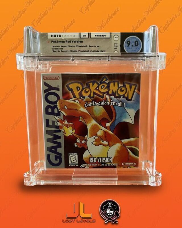 Pokemon Red Nintendo Game Boy Wata CIB 9