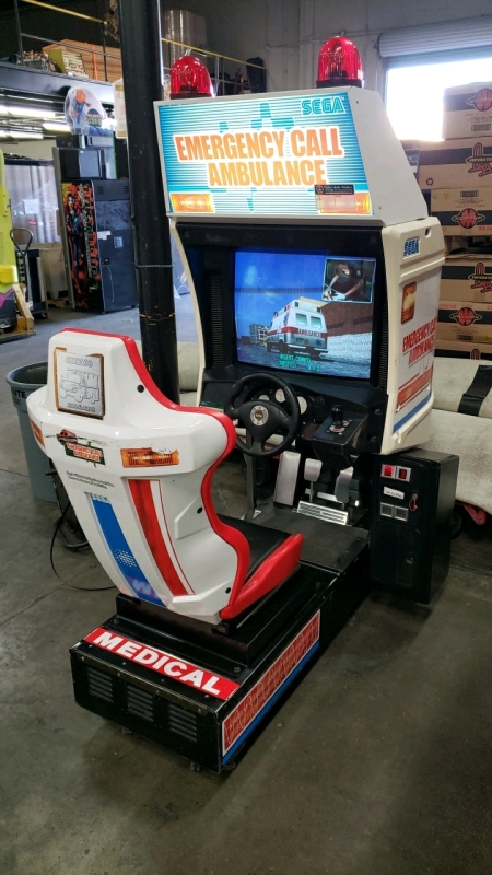 SEGA EMERGENCY CALL AMBULANCE SITDOWN DRIVER ARCADE GAME SEGA