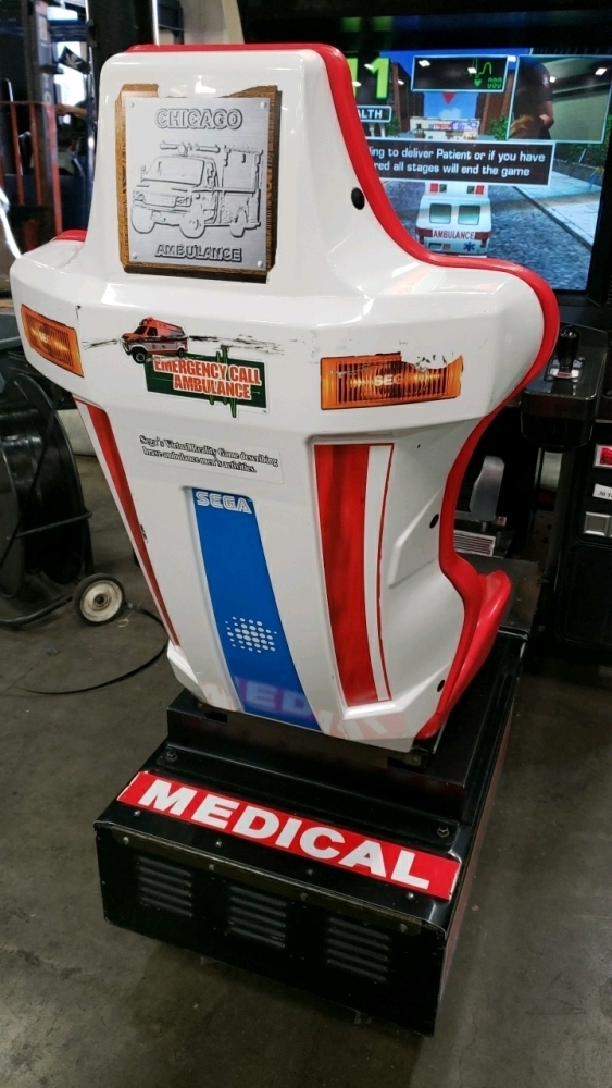 SEGA EMERGENCY CALL AMBULANCE SITDOWN DRIVER ARCADE GAME SEGA