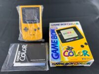 Pokémon Gold Version + Game Boy Color Yellow Handheld Bundle CIB - 3