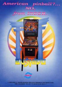 BUSHIDO PINBALL MACHINE INDUSTRIA 1993 IMPORT MADRID SPAIN