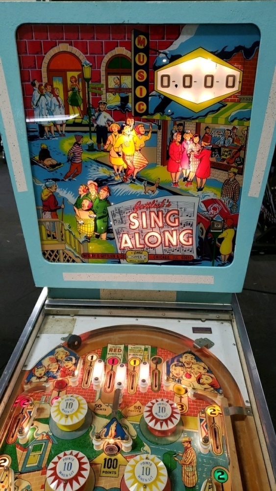 SING ALONG CLASSIC PINBALL MACHINE GOTTLIEB 1967