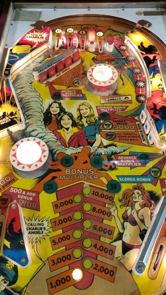 CHARLIE'S ANGELS PINBALL MACHINE GOTTLIEB 1978