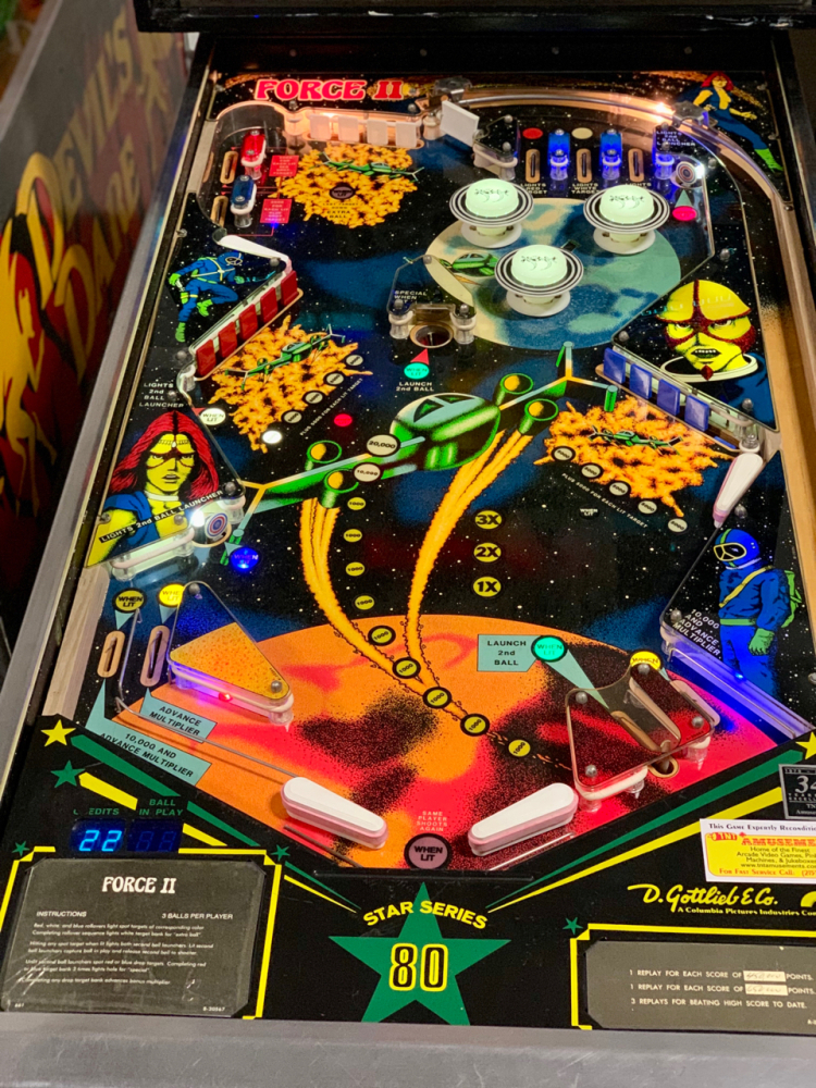 80s90sビンテージ復刻PinBallリバーシブルスカジャン 戦闘機
