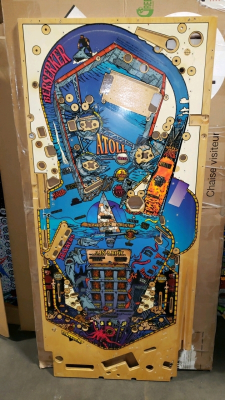 WATERWORLD SEGA PINBALL PLAYFIELD DECK ONLY