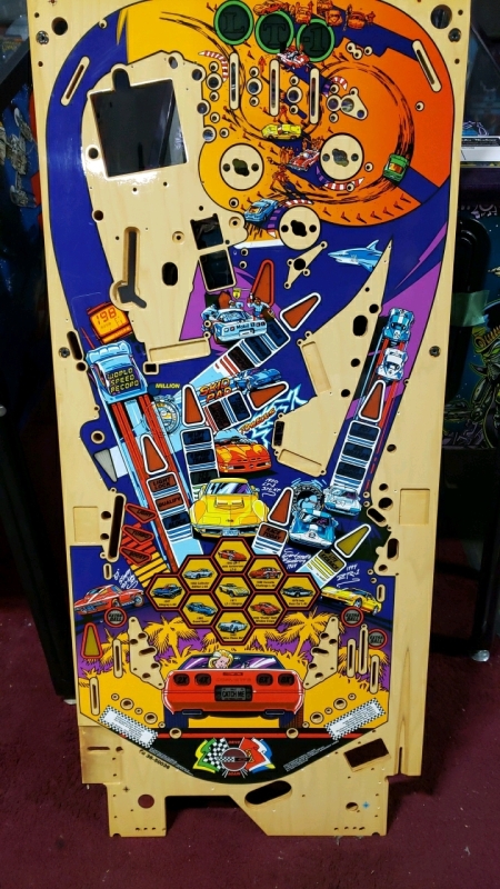 CORVETTE BALLY PINBALL PLAYFIELD DECK ONLY