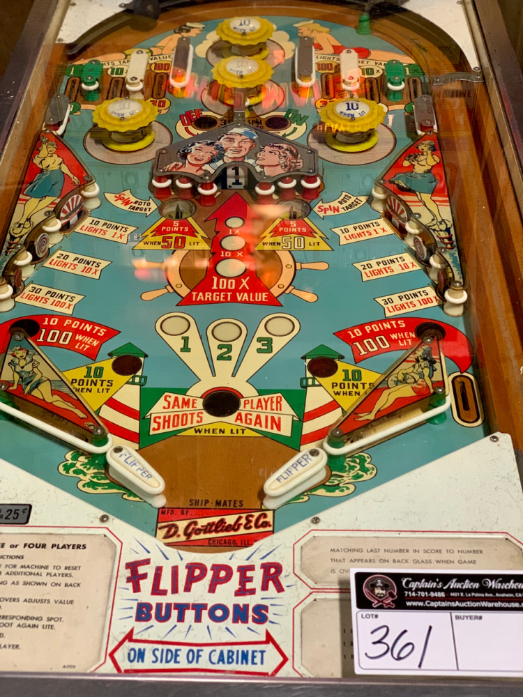 FLIPPER GOTTLIEB 1958 ETAT DE MARCHE 900 FLIPPER GOTTLIEB 1958 ETAT DE MARCHE 900