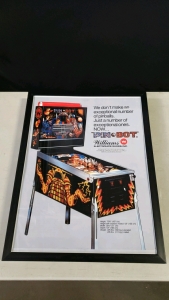 PIN*BOT PINBALL FRAMED 20"x26" POSTER LICENSED REPRINT