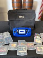 SEGA Game Gear lot + Carrying Case with 18 Games