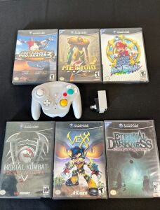 Nintendo GameCube 6 Game lot + Wavebird