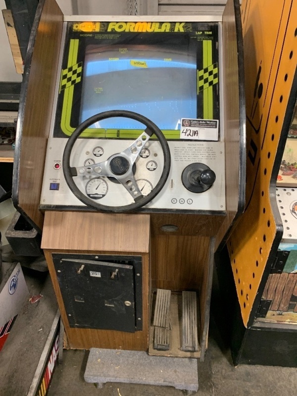 FORMULA K RACING ANTIQUE CLASSIC ARCADE GAME