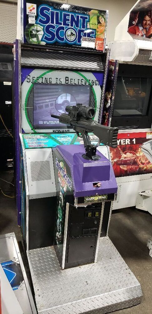 SILENT SCOPE SNIPER RIFLE SHOOTER ARCADE GAME KONAMI