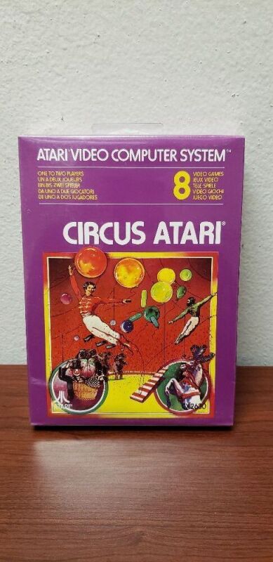 Circus Atari - retail version video game - Atari 2600 - factory sealed w/Retail hangar
