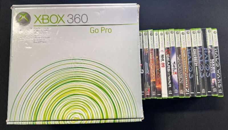 Xbox 360 CIB with 15 games