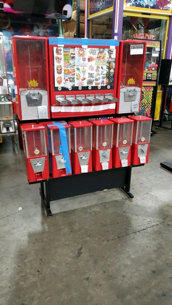 Vending Machine Style Racking COMBO BULK VENDING CAPSULE STICKER VENDING RACK