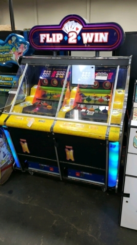 FLIP 2 WIN TWO PLAYER TICKET REDEMPTION PUSHER ARCADE GAME
