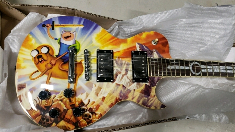 ADVENTURE TIME LIMITED EDITION GUITAR BRAND NEW SERIAL #087 of 100 EVER ...