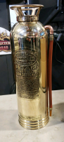 ANTIQUE FIRE EXTINGUISHER POLISHED/ BRASS SCREW TOP L@@K!! - 4