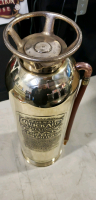 ANTIQUE FIRE EXTINGUISHER POLISHED/ BRASS SCREW TOP L@@K!! - 5