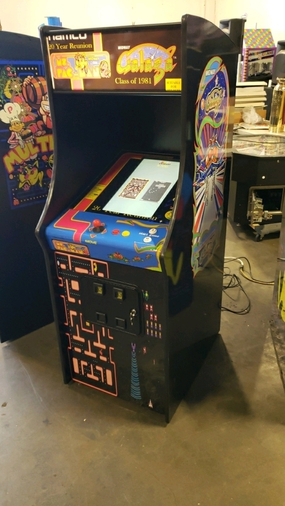 CLASS OF 1981 GALAGA MS PACMAN UPRIGHT ARCADE GAME NEW W/ LCD