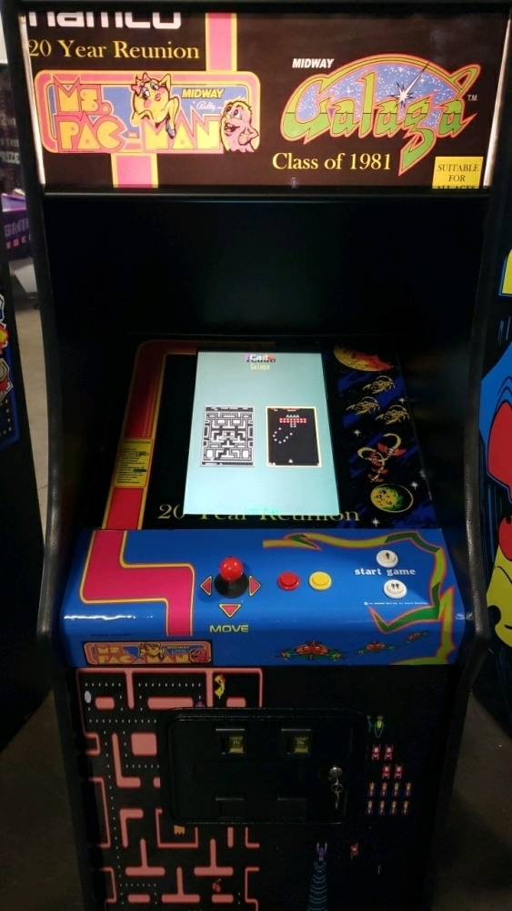 CLASS OF 1981 GALAGA MS PACMAN UPRIGHT ARCADE GAME NEW W/ LCD