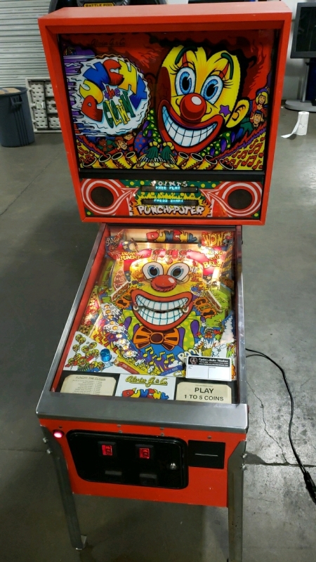 PUNCHY THE CLOWN MINI GOTTLIEB PINBALL MACHINE