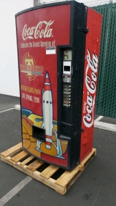 ROYAL VENDORS COCA COLA BOTTLE VENDING MACHINE DISNEY DESIGN PANEL