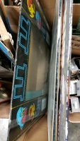 BOX LOT- MISC ARCADE GAME GLASS AND OVERLAYS ETC. - 3