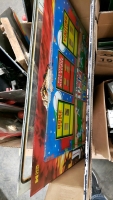 BOX LOT- MISC ARCADE GAME GLASS AND OVERLAYS ETC. - 4