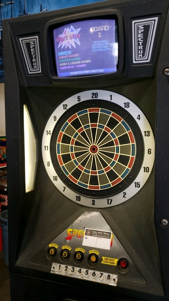 DART STAR SPECTRUM UPRIGHT SOFT TIP DARTS COIN OP