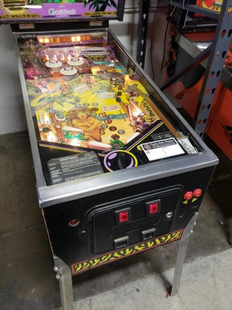 Spring Break Pinball Machine SPRING BREAK GOTTLIEB PINBALL MACHINE