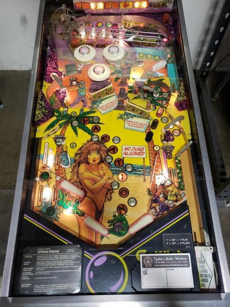 SPRING BREAK GOTTLIEB PINBALL MACHINE