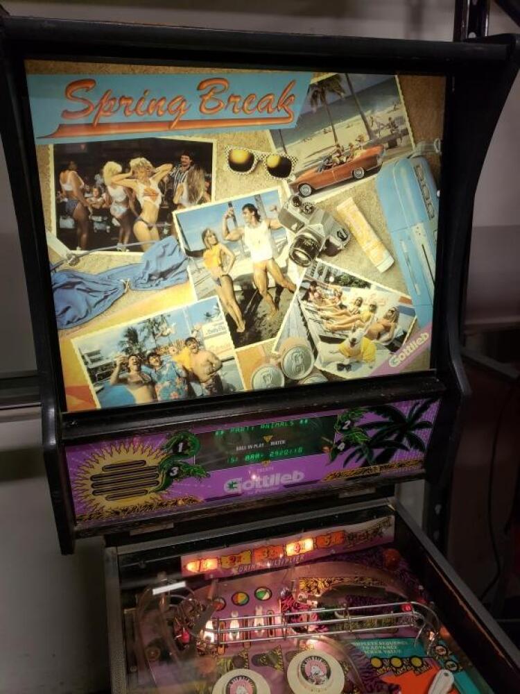 SPRING BREAK GOTTLIEB PINBALL MACHINE