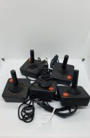 ATARI 2600 SYSTEM W/ 38 GAME CARTS, MANUALS (39) 5 JOYSTICK CONTROLLERS, 1 POINT MASTER CONTROL, 4 PADDLE CONTROLLERS - 8