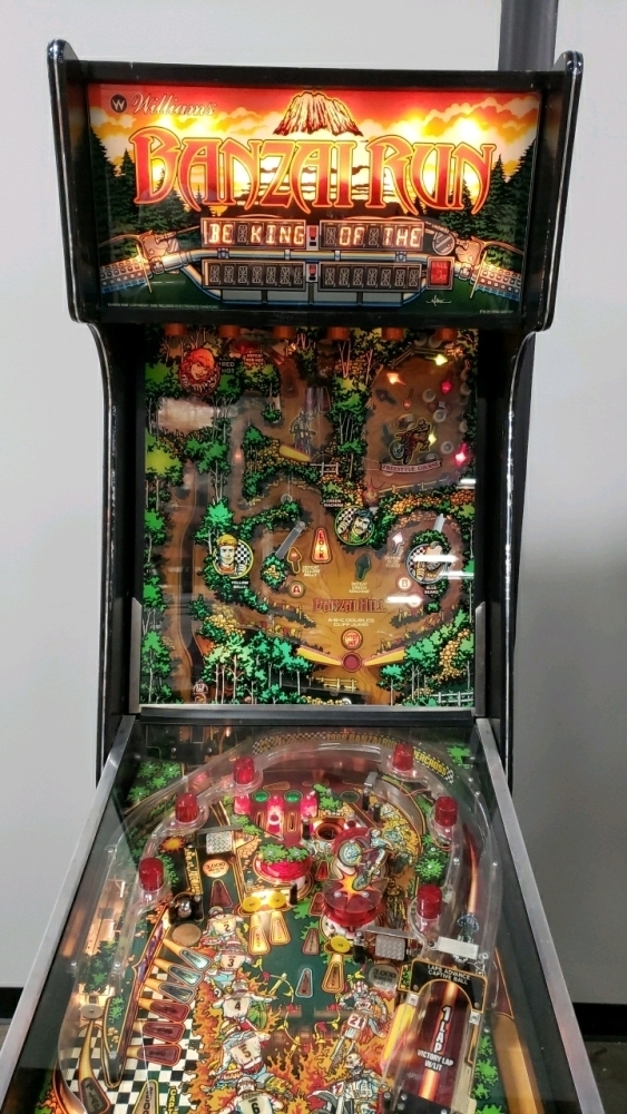 BANZAI RUN PINBALL MACHINE WILLIAMS 1988 WOW! SUPER RARE
