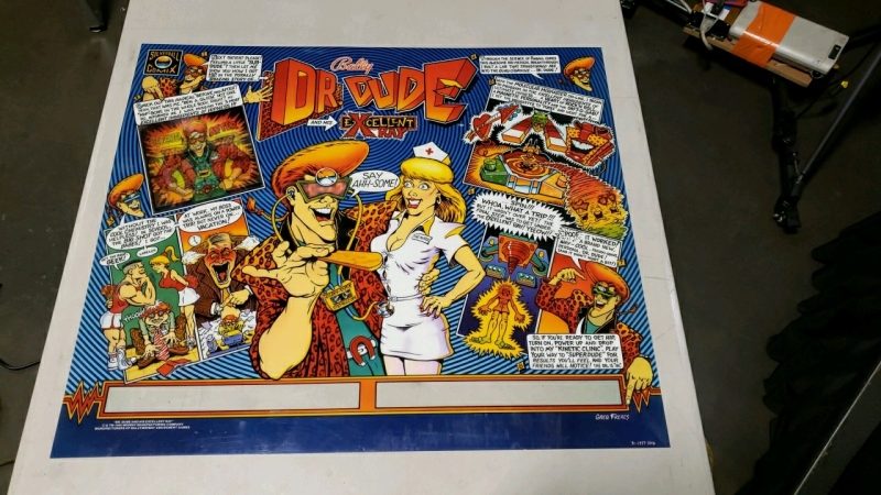 DR. DUDE AND HIS EXCELLENT X-RAY PINBALL TRANSLITE BALLY