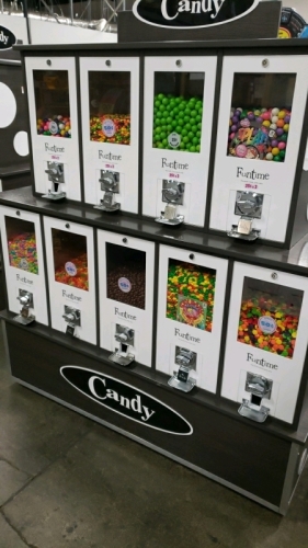 FUNTIME BULK CANDY VENDING MALL STYLE 2 SIDED KIOSK 18 HEADS