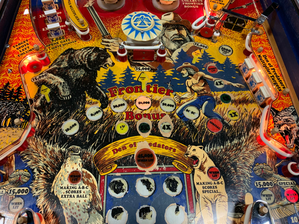 FRONTIER PINBALL MACHINE CLASSIC BALLY 1980