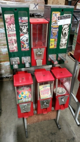 COMBO STICKER & CANDY STAND RED BIN STICKER STACKS