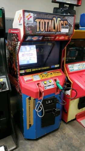 TOTAL VICE UPRIGHT SHOOTER ARCADE GAME KONAMI